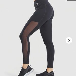 Gymshark Black Sculpture Mesh Panel Leggings